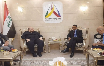 On 27 July, Ambassador Prashant Pise met Mr. Zaid al- Talaqani, Chairman of the Board of Directors, Al-Rafidain Center for Dialogue